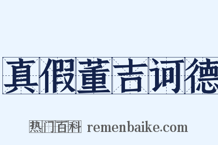 真假董吉诃德是什么意思的图片